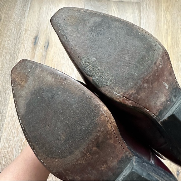 Vintage 80's Sancho Leather Cowboy Boots in Oxblood Burgundy - 37 EU (6.5 US) - Picture 8 of 10